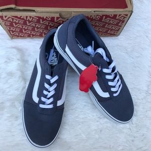 Vans Ward Blue Gray Suede Shoes